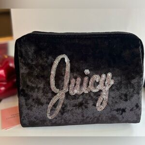 Juicy Couture Black Travel Bag with Silver Accents